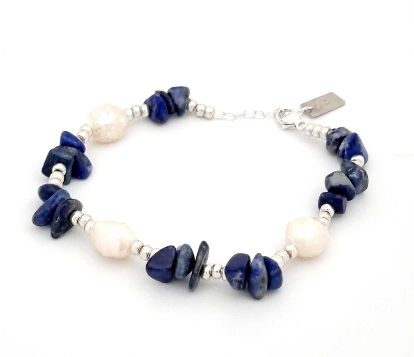 Pearl and Lapis Lazuli Bracelet