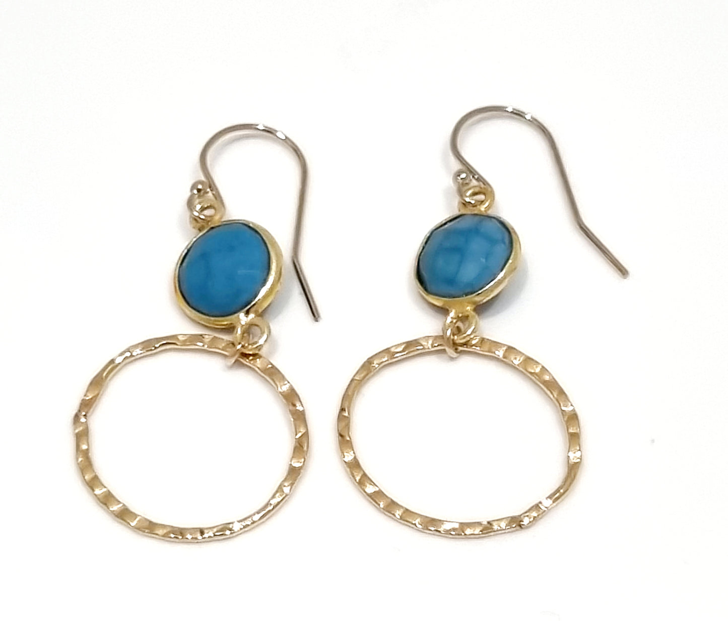 Turquoise Circle Earrings